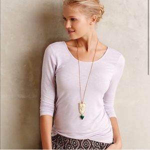 Anthropologie lilac scoop neck top